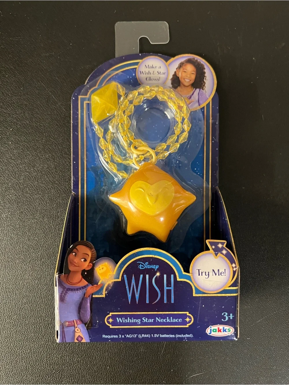 Disney's Wish Wishing Star Necklace with Light Up Feature New Sealed